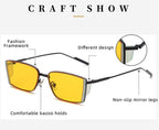 The Visionary |Classic Rectangle Metal Sunglasses