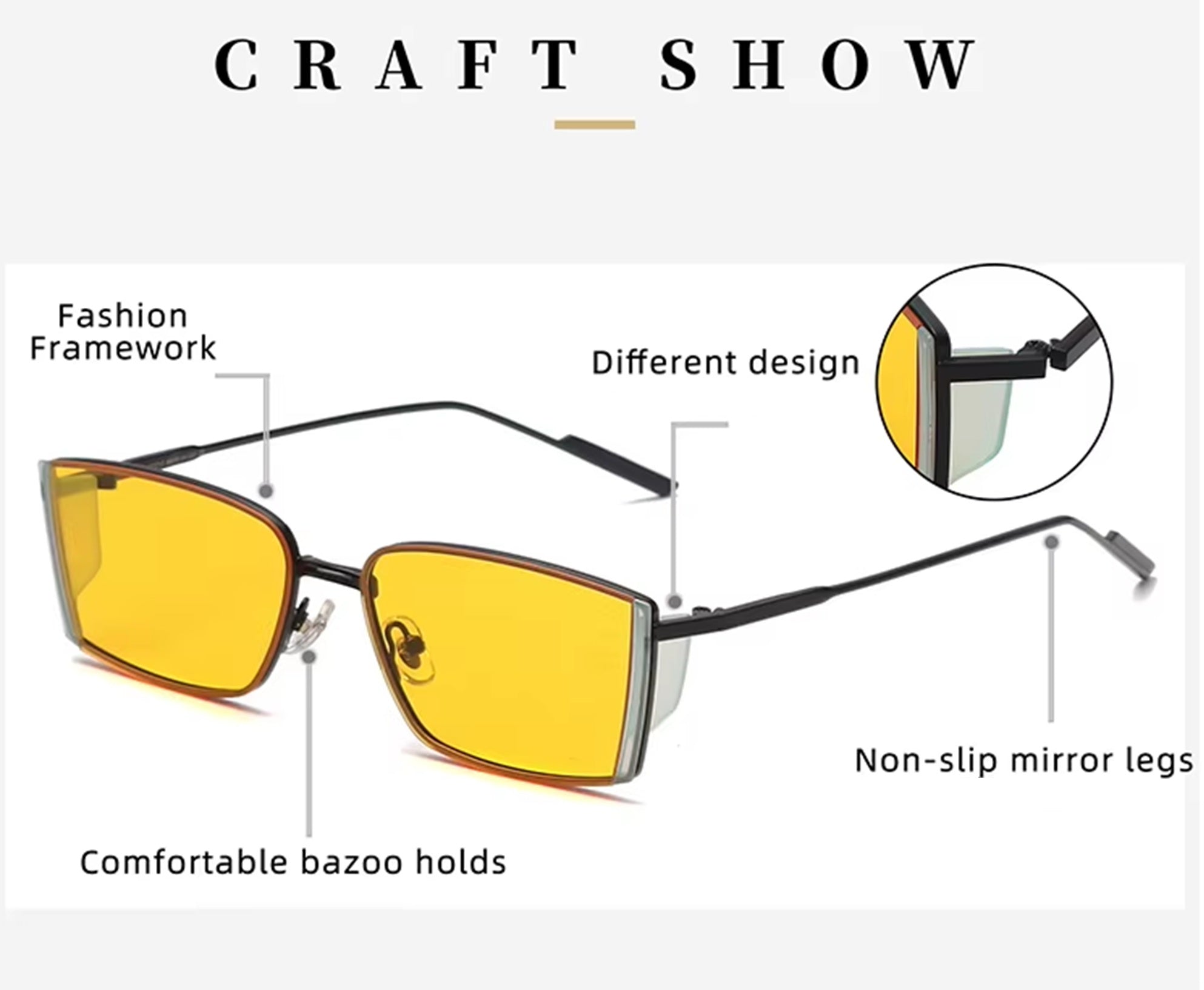 The Visionary |Classic Rectangle Metal Sunglasses