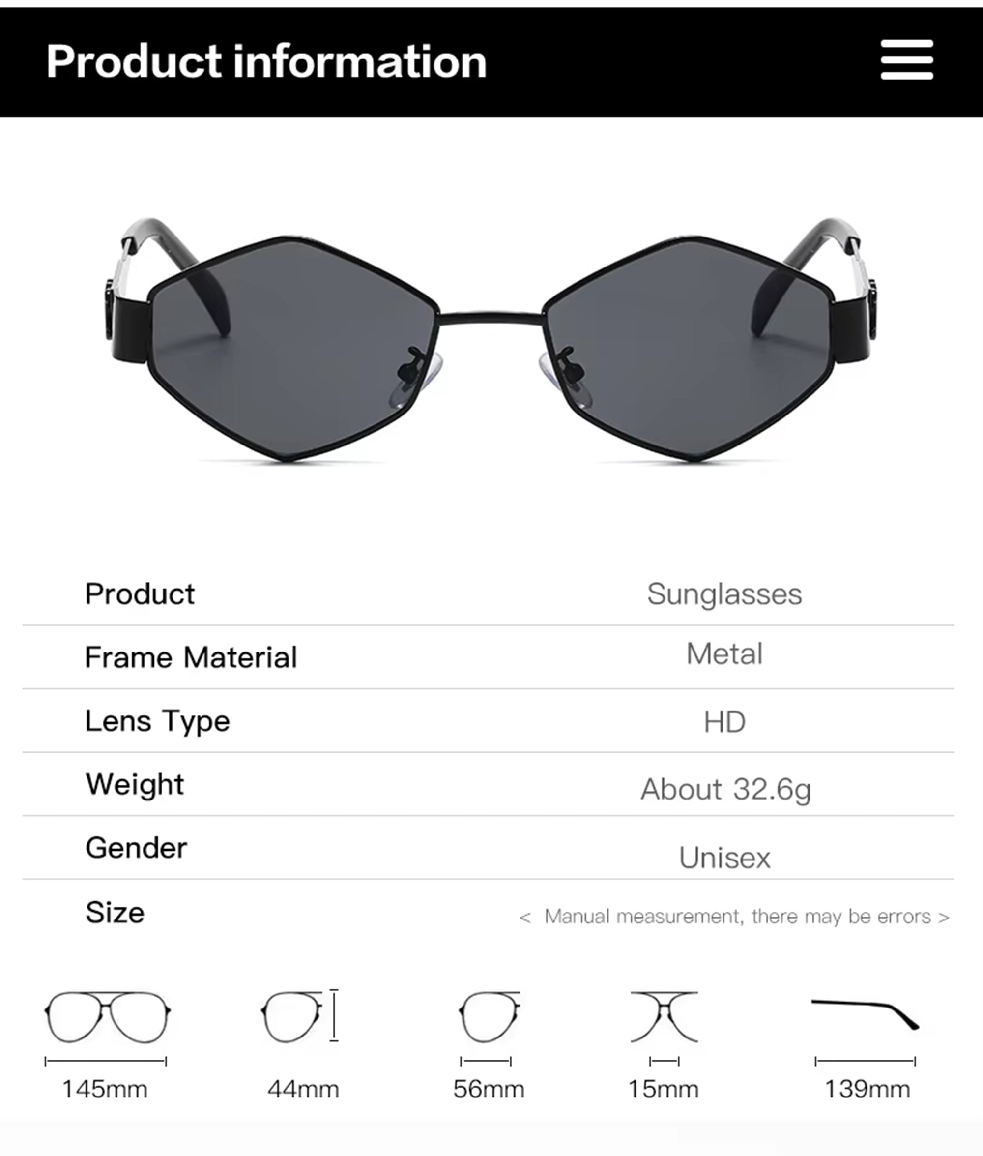 Verona |Classic Hexagonal Metal Sunglasses