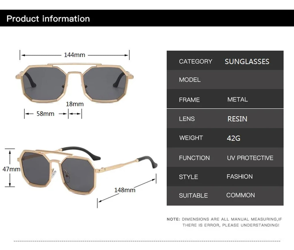 Bering |Retro Vintage Navigator Metal Sunglasses