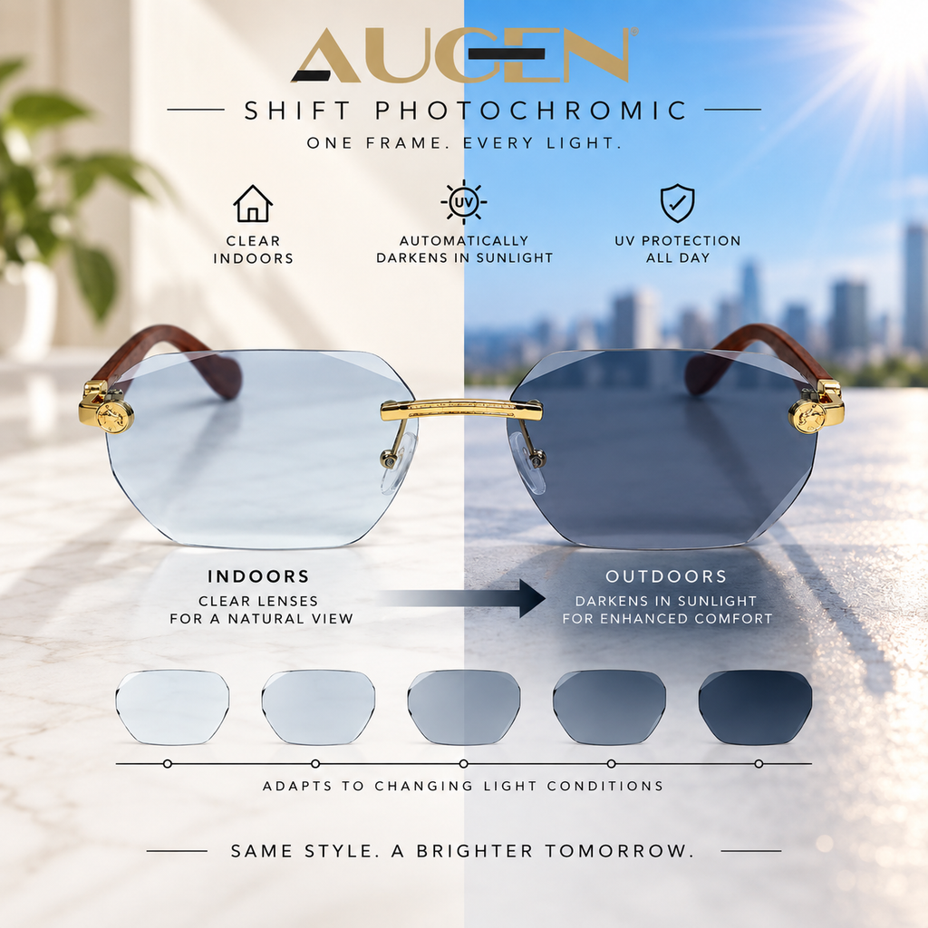 Shift Orion | Photochromic Rectangle Rimless Sunglasses