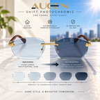 Shift Orion | Photochromic Rectangle Rimless Sunglasses