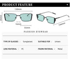 The Visionary |Classic Rectangle Metal Sunglasses
