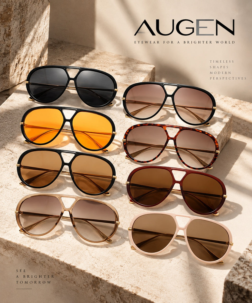 Zayden | Classic Oversized Aviator Metal & PC Sunglasses