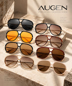 Zayden | Classic Oversized Aviator Metal & PC Sunglasses