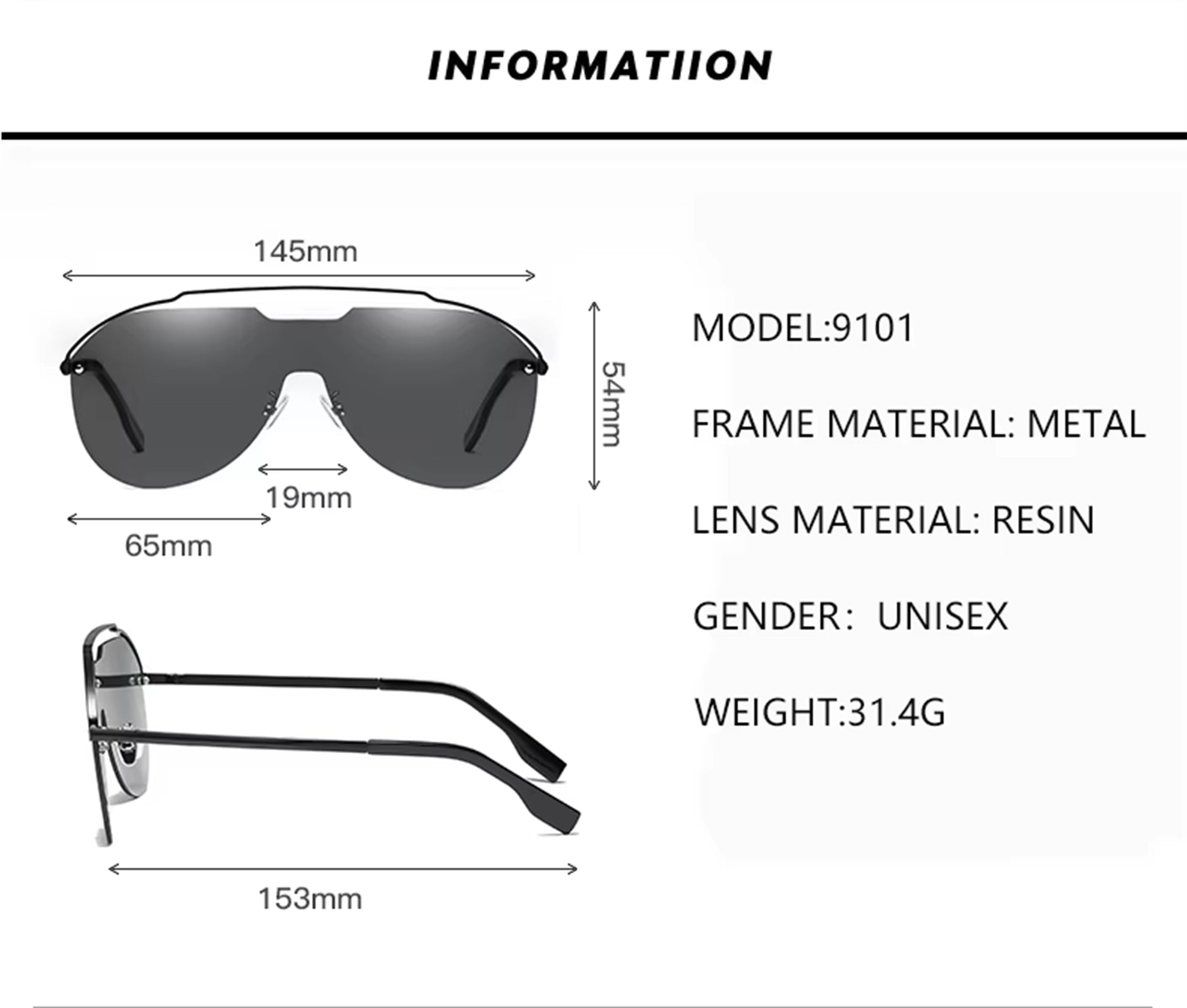 The Commander |Fashion Navigator Metal Sunglasses