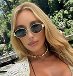Nova Wire |Classic Oval Metal Sunglasses