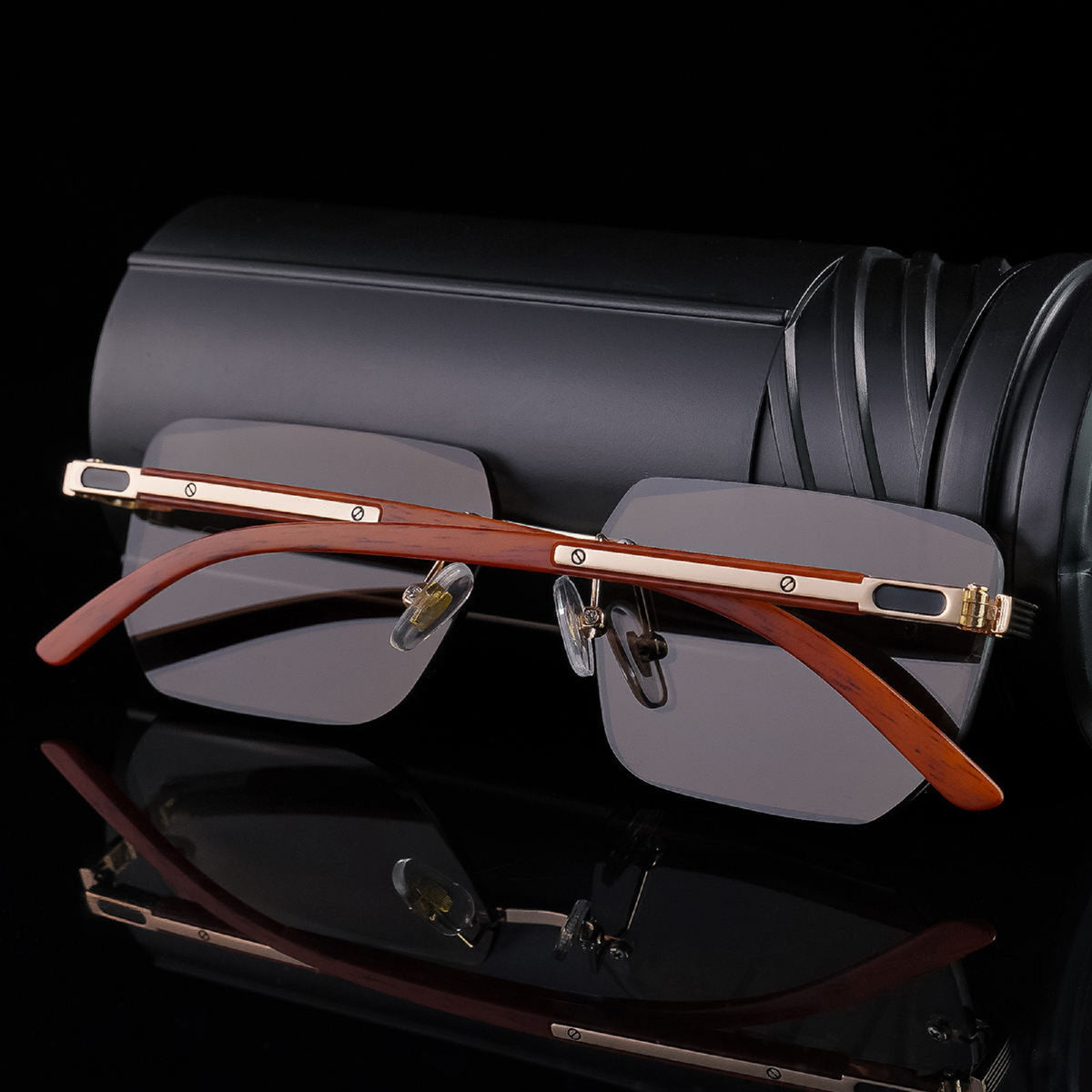 Shift Sora | Photochromic Rectangle Rimless Sunglasses