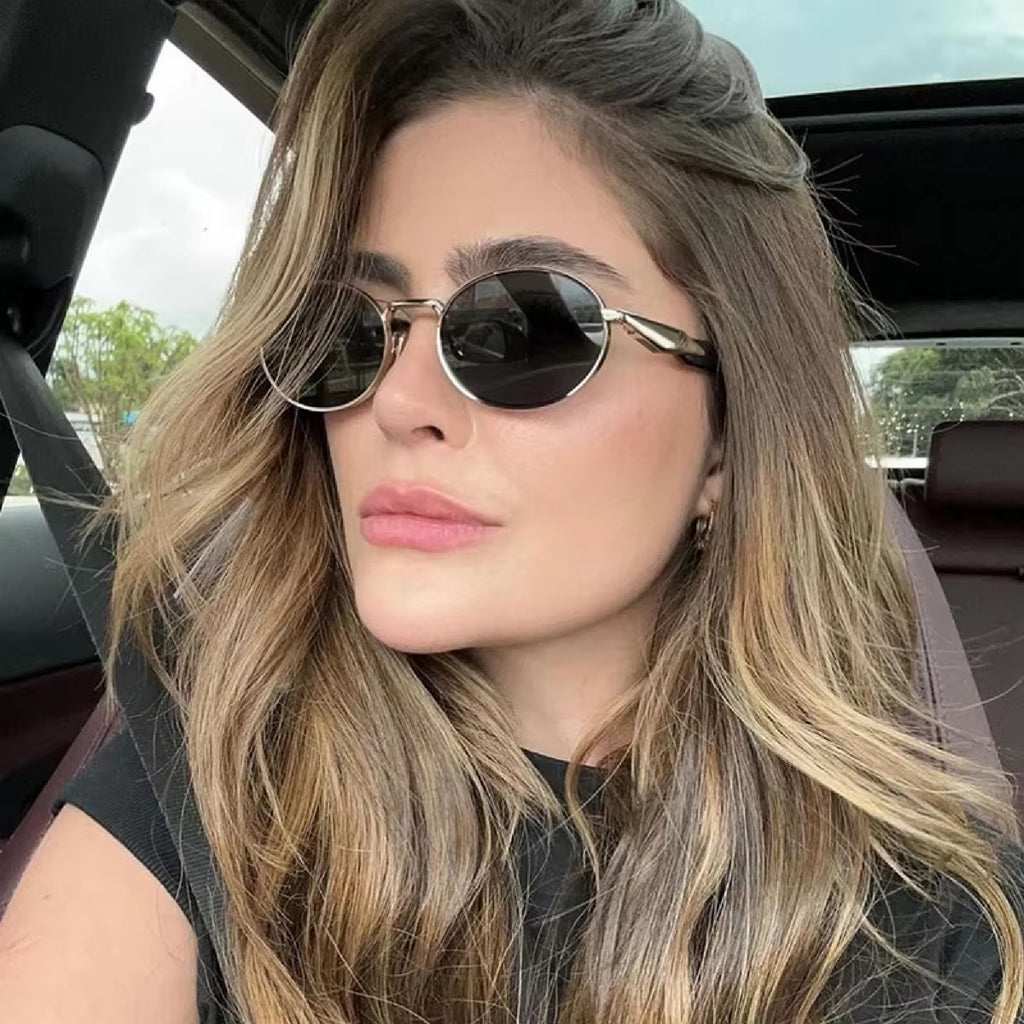 Continuum |Classic Oval Metal Sunglasses