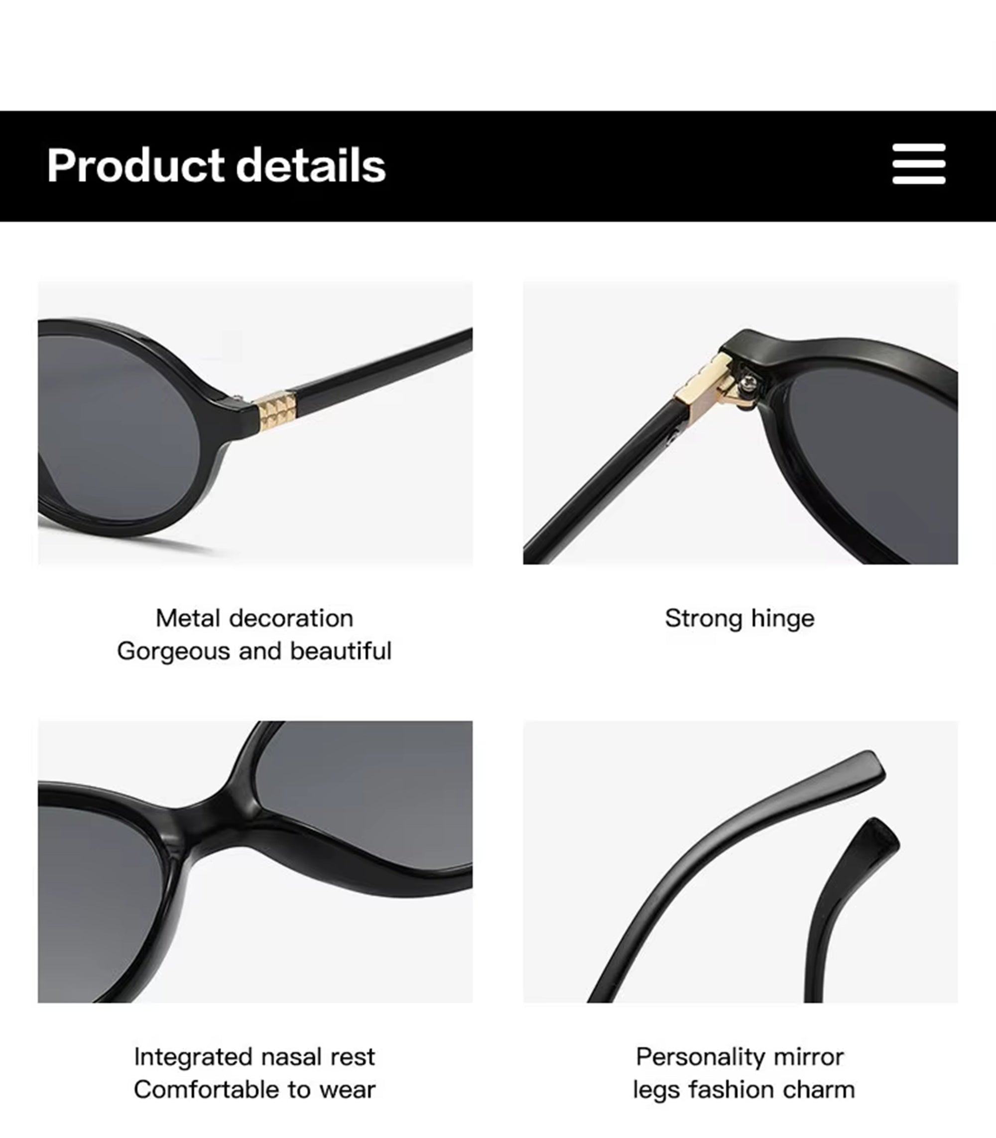 Echo | Classic Oval Acetate Sunglasses