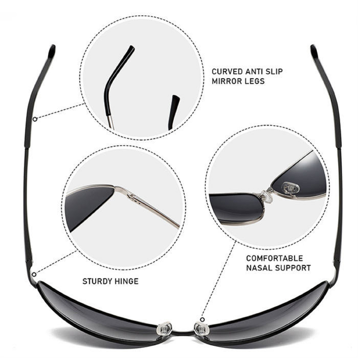 Nova | Classic Cat-Eye Metal Sunglasses