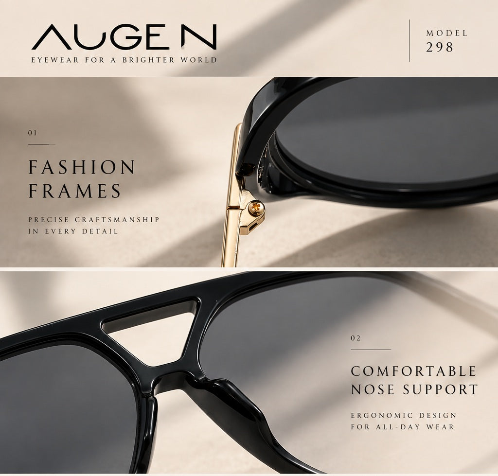 Zayden | Classic Oversized Aviator Metal & PC Sunglasses