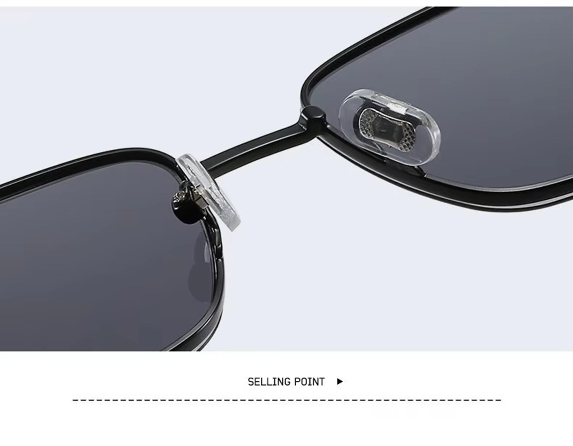 The Visionary |Classic Rectangle Metal Sunglasses