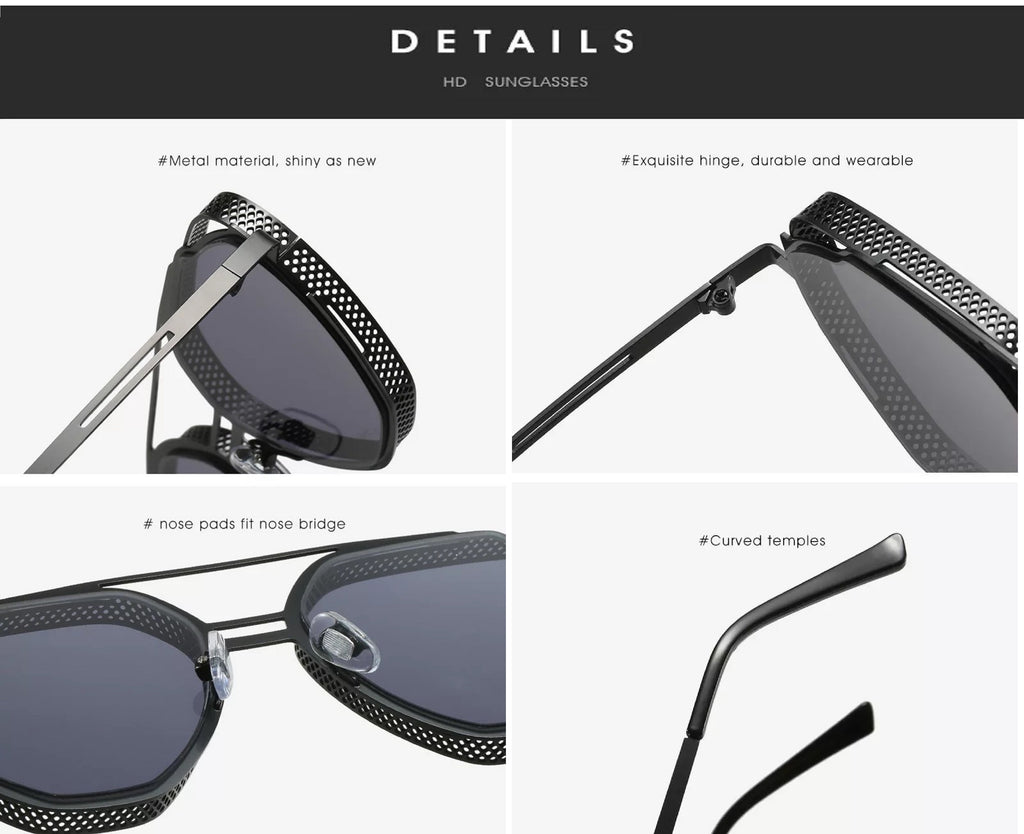 The Director |Retro Vintage Pilot Metal Sunglasses