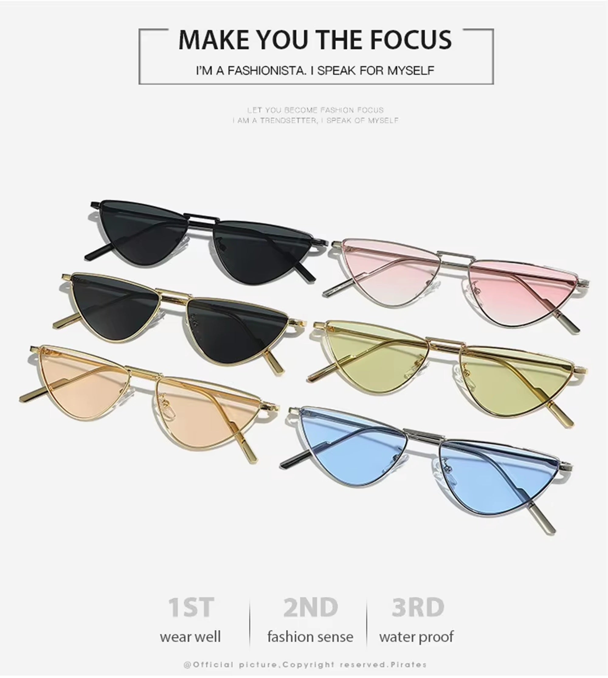 Solitude |Classic Cat-Eye Metal Sunglasses