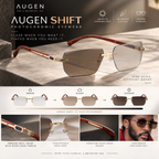 Shift Sora | Photochromic Rectangle Rimless Sunglasses