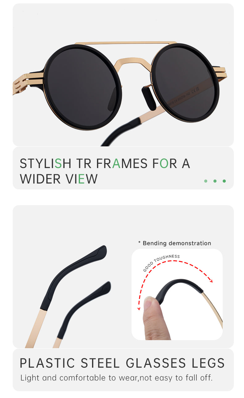 Valence |Classic Round Metal Sunglasses