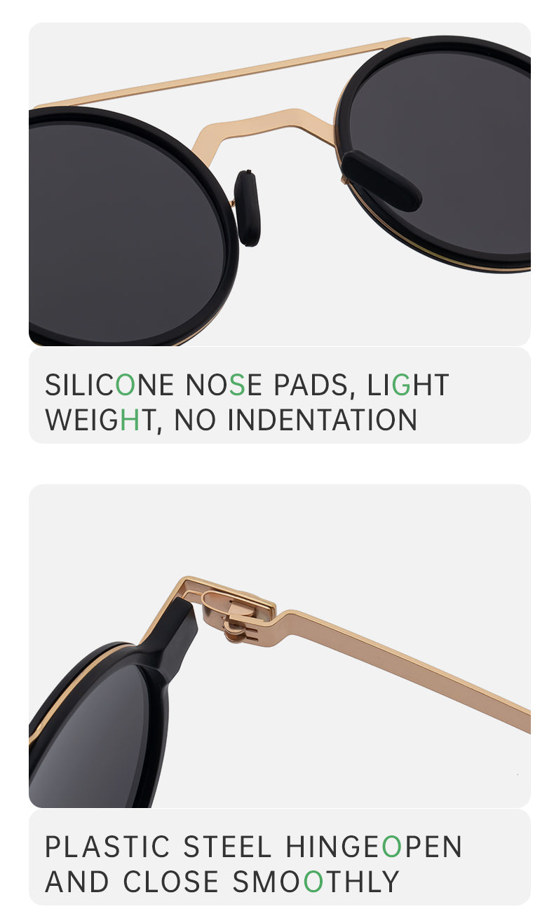Valence |Classic Round Metal Sunglasses
