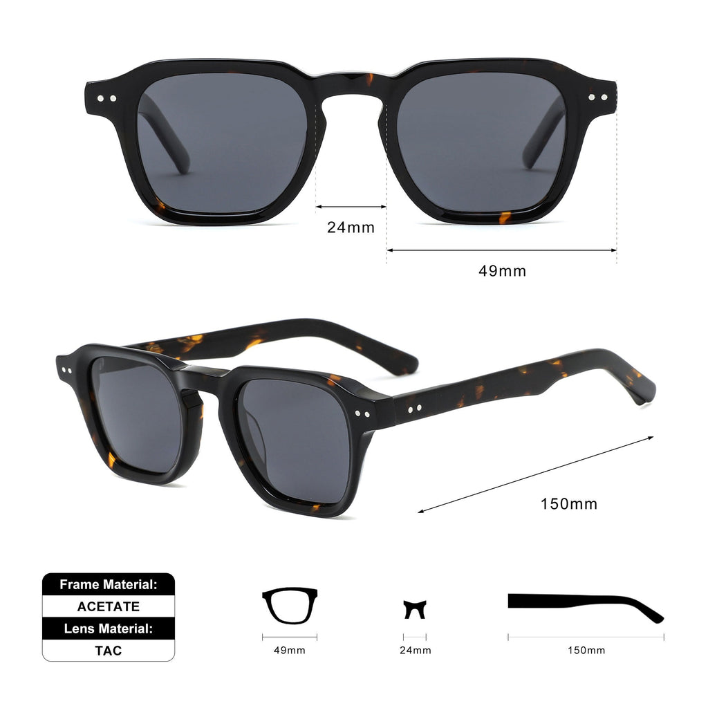 The Founder |Classic Square Acetate Sunglasses