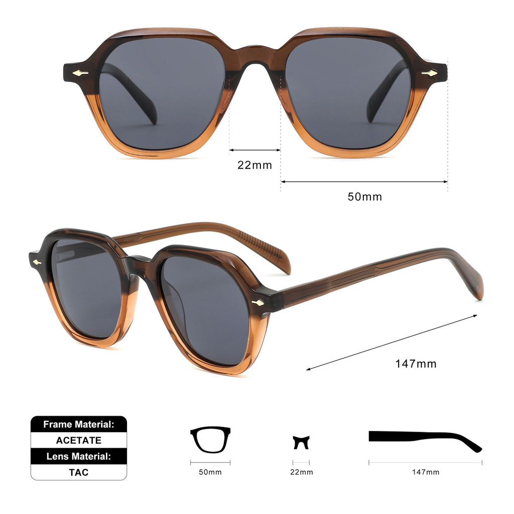 Ironclad |Classic Square Acetate Sunglasses
