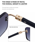 Belgrave |Classic Rectangle Metal Sunglasses