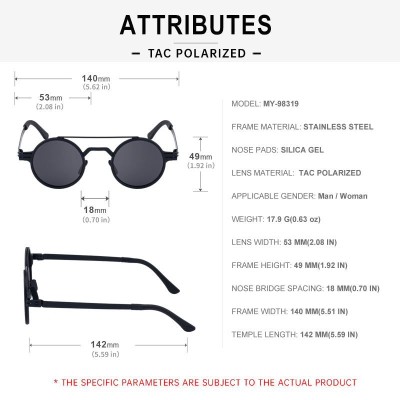 Valence |Classic Round Metal Sunglasses