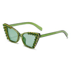 Amora | Rhinestone Cat-Eye Acetate Sunglasses