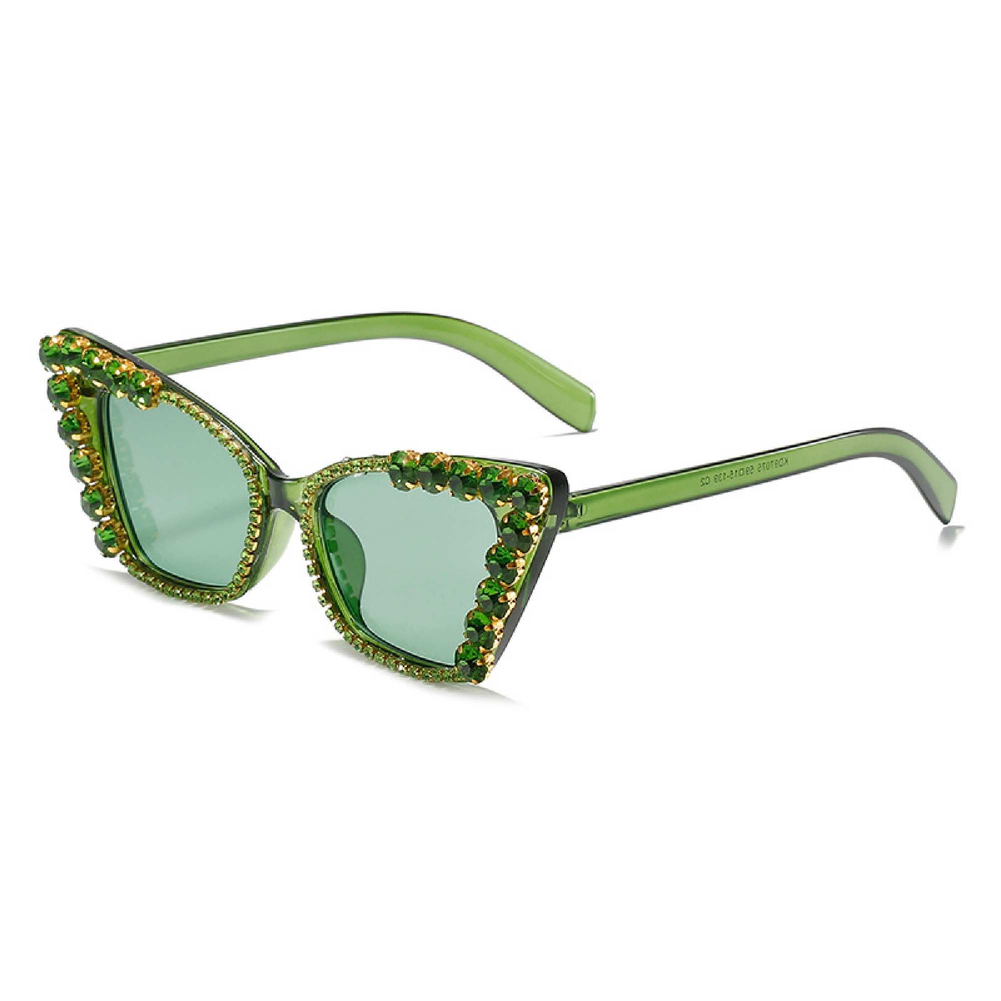 Amora | Rhinestone Cat-Eye Acetate Sunglasses