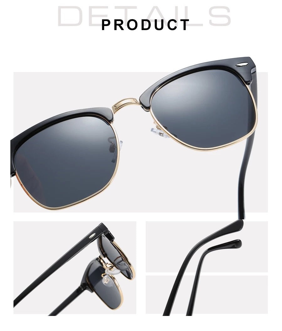 Cannes |Retro Vintage Clubmaster Metal Sunglasses
