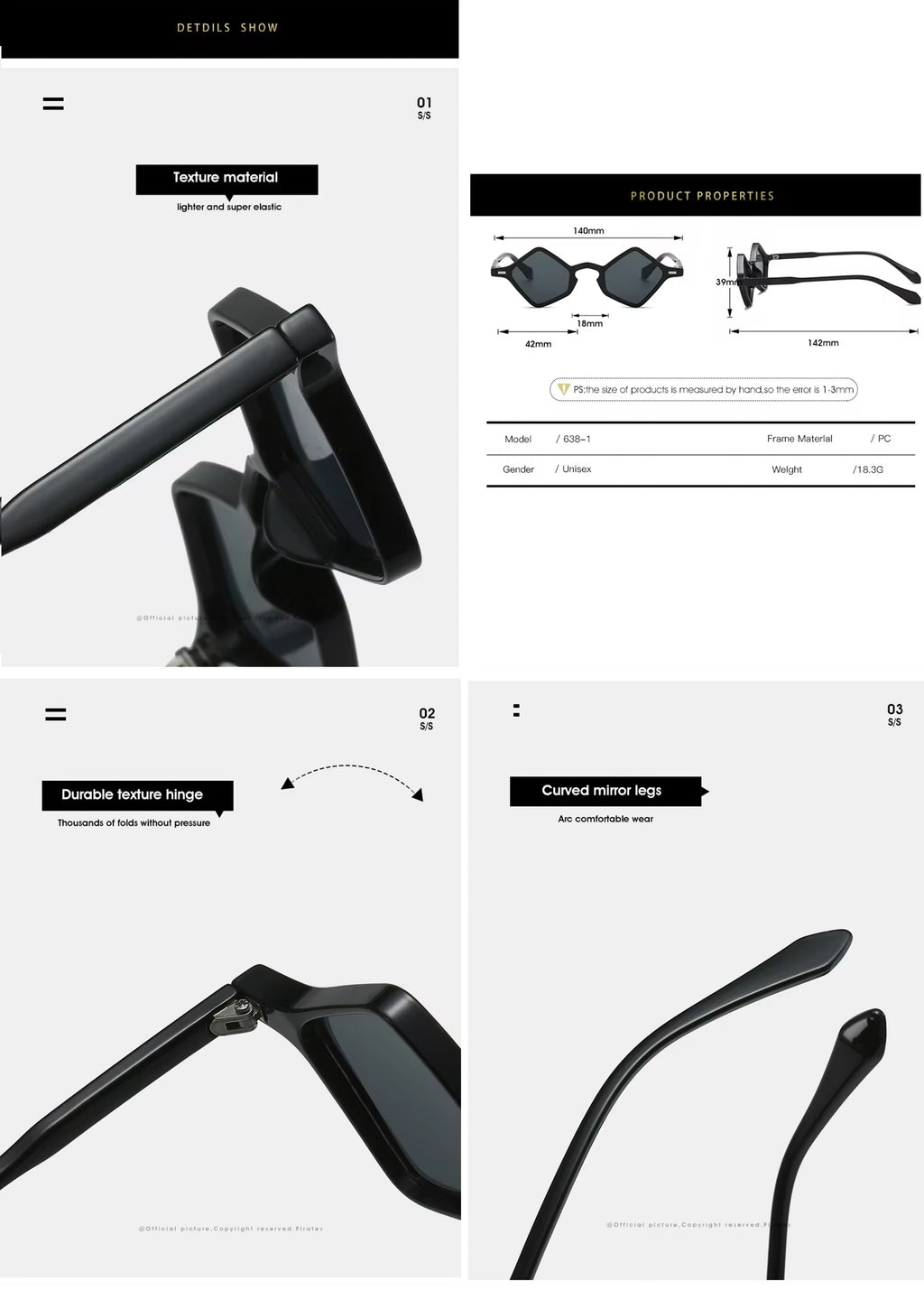 Kyoto |Fashion Hexagonal PC Sunglasses