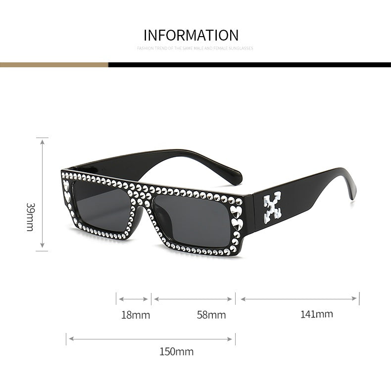 Slate |Fashion Rectangle PC Sunglasses