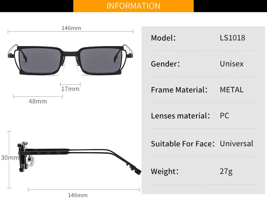 The Outlier |Retro Vintage Rectangle PC Sunglasses