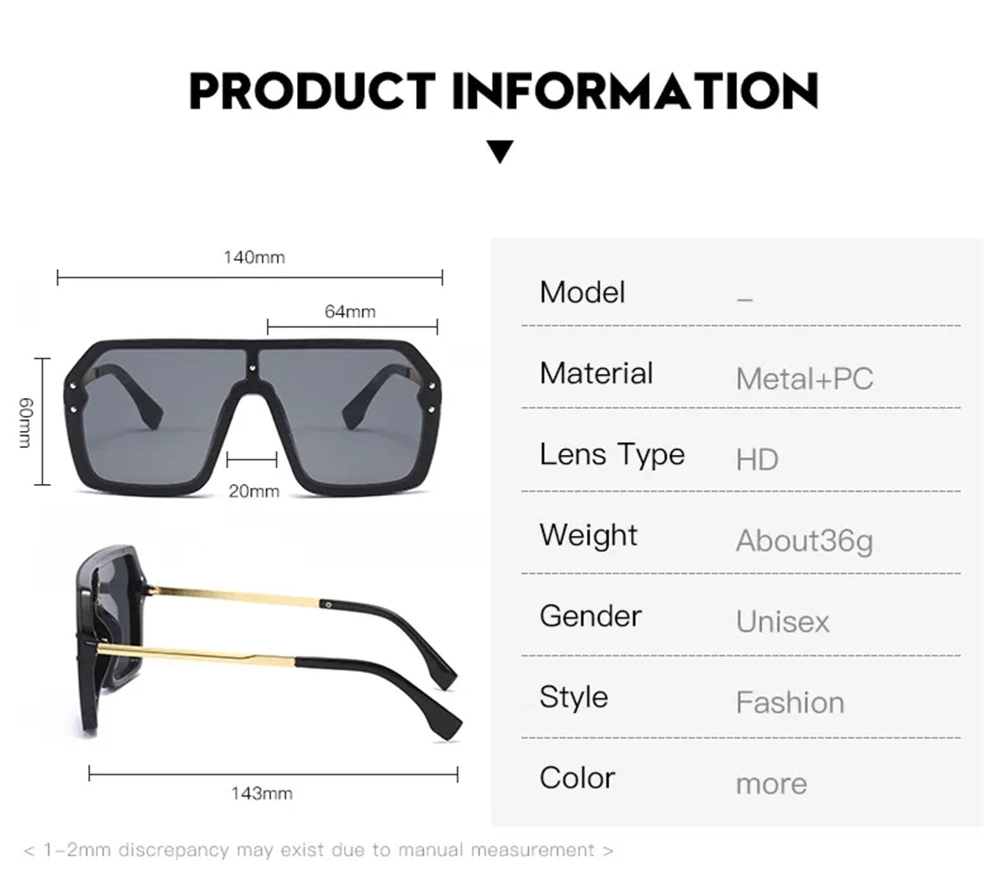 Basalt |Oversized Retro Square PC Sunglasses