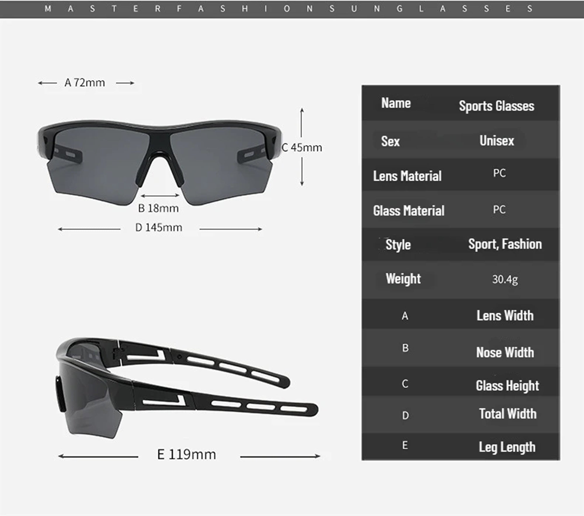 The Protagonist |Sports Wraparound PC Sunglasses