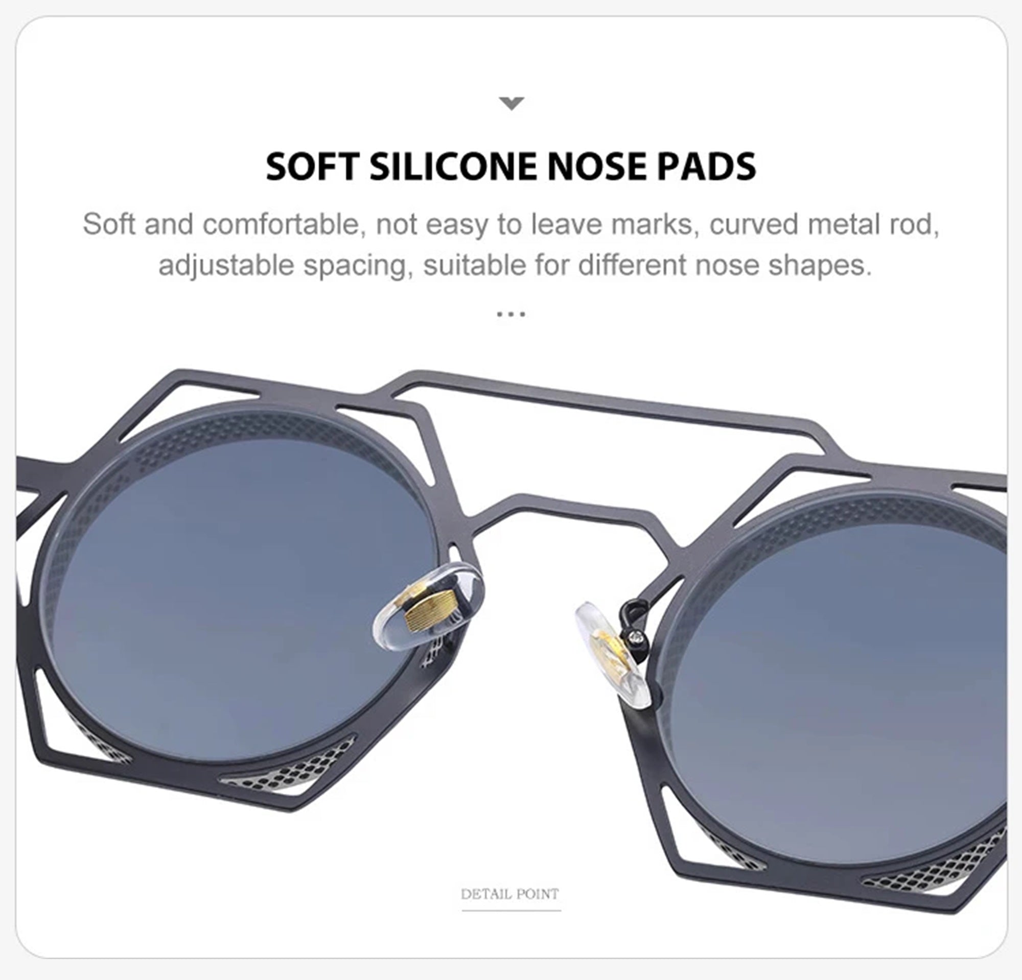 Phaedra |Retro Vintage Round/Hexagonal PC Sunglasses