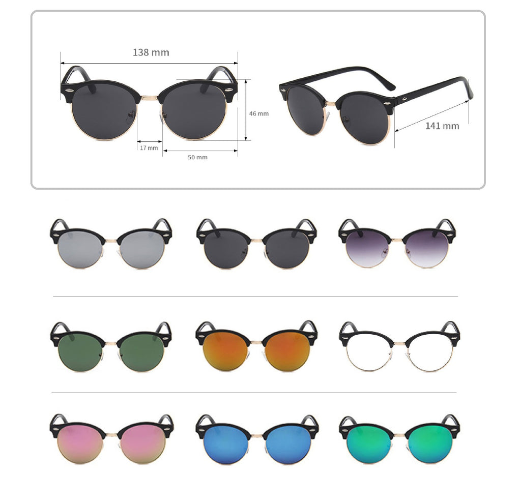 Santorini |Classic Clubmaster Metal Sunglasses
