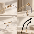 Shift Elio | Photochromic Rectangle Rimless Sunglasses