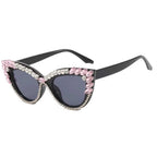 Garnexa | Rhinestone Cat-Eye Acetate Sunglasses