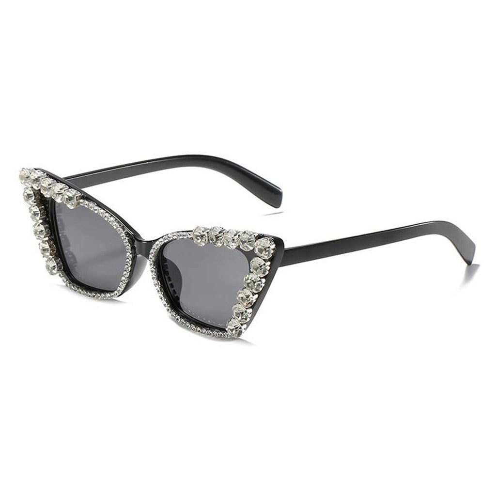 Amora | Rhinestone Cat-Eye Acetate Sunglasses