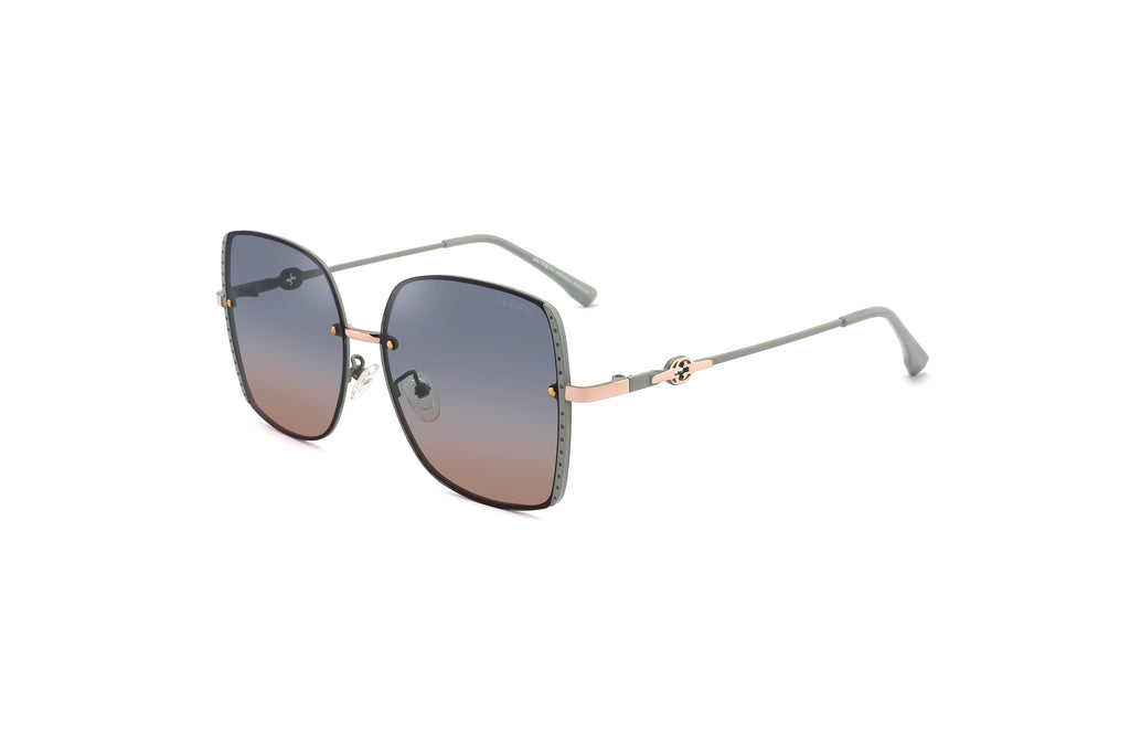 Caspian | Oversized Square Metal Sunglasses