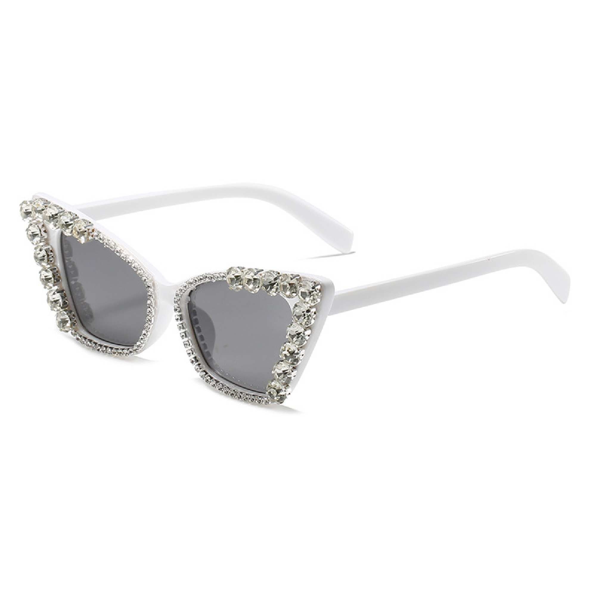 Amora | Rhinestone Cat-Eye Acetate Sunglasses