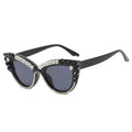 Garnexa | Rhinestone Cat-Eye Acetate Sunglasses