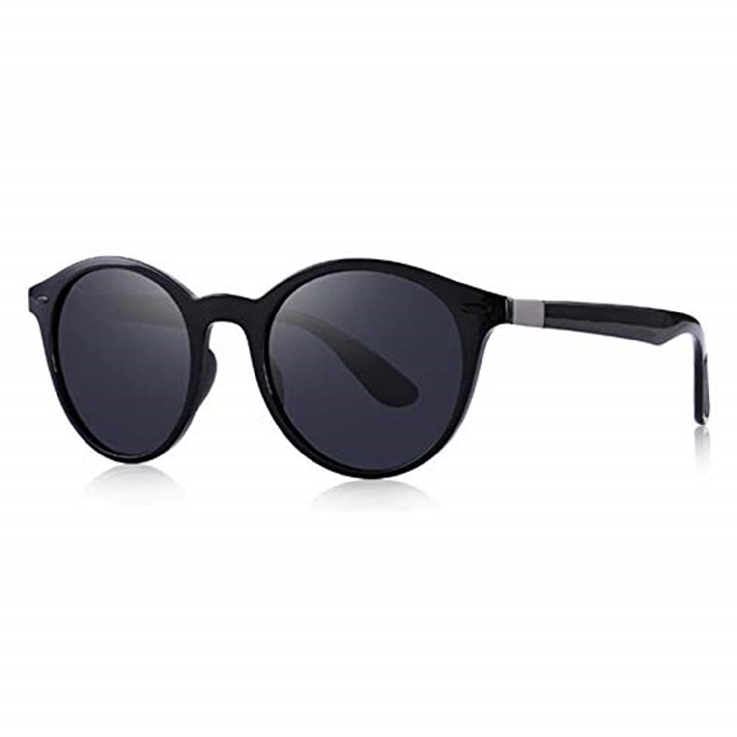 AUGEN Round Unisex Sunglasses - Black