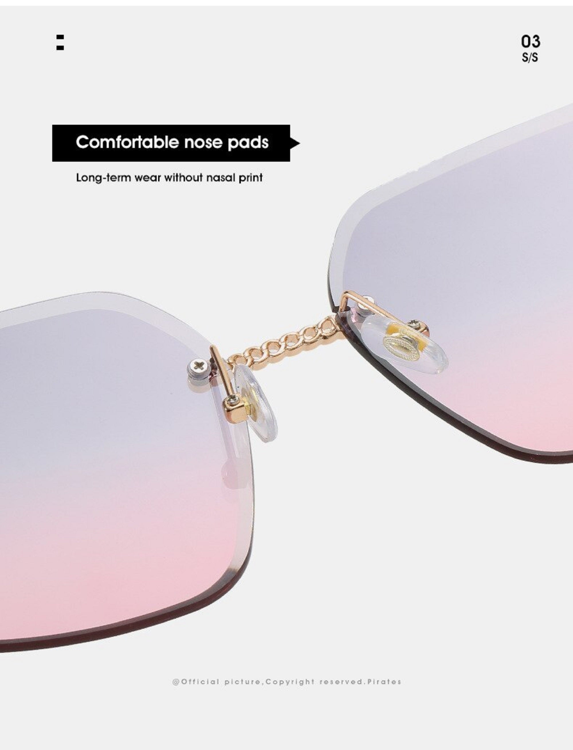 Travertine |Oversized Square PC Sunglasses