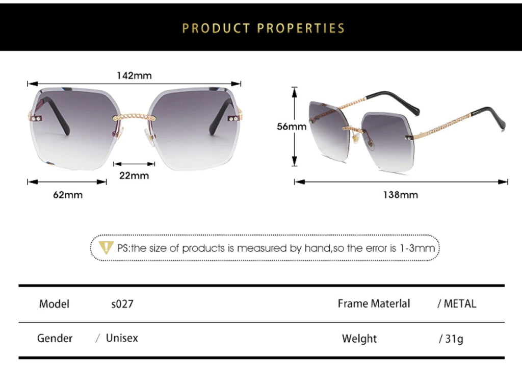 Travertine |Oversized Square PC Sunglasses