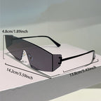 Vector |Futuristic Wraparound Metal Sunglasses