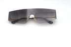 Vector |Futuristic Wraparound Metal Sunglasses