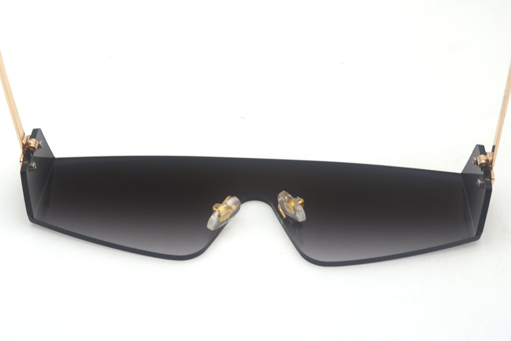 Vector |Futuristic Wraparound Metal Sunglasses