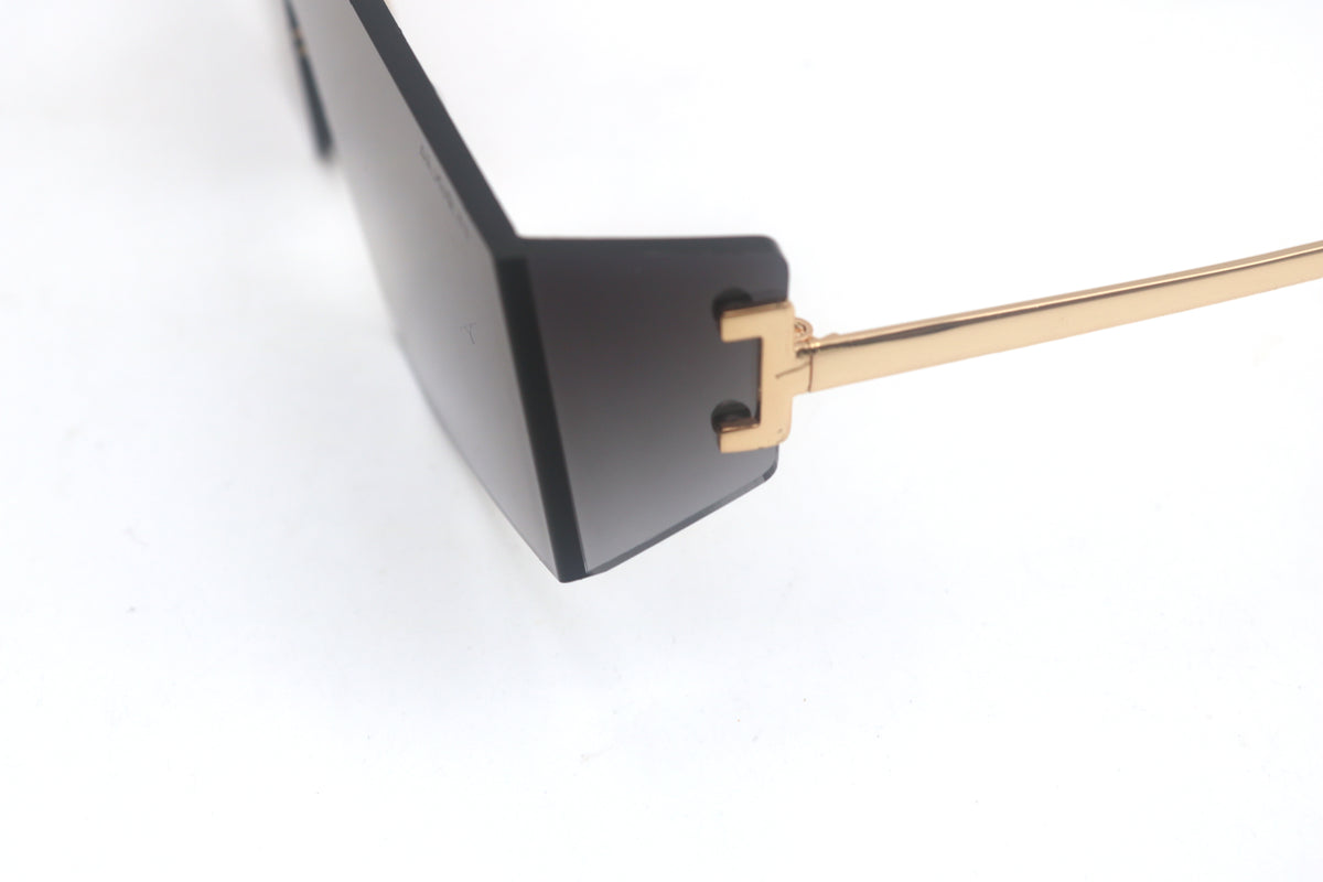 Vector |Futuristic Wraparound Metal Sunglasses