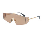 Vector | Futuristic Wraparound Metal Sunglasses